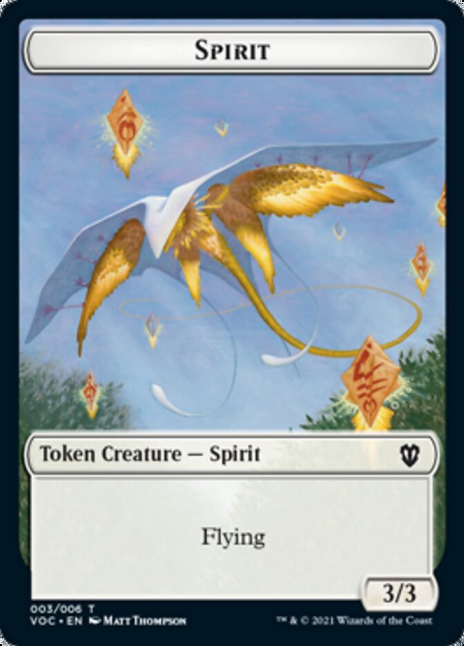 Spirit (003) // Thopter Double-sided Token [Innistrad: Crimson Vow Commander Tokens] | Arkham Games and Comics