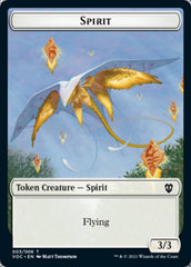 Spirit (003) // Thopter Double-sided Token [Innistrad: Crimson Vow Commander Tokens] | Arkham Games and Comics