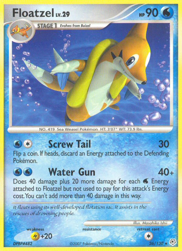 Floatzel (26/130) [Diamond & Pearl: Base Set] | Arkham Games and Comics