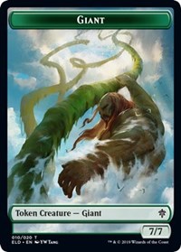 Giant // Food (17) Double-sided Token [Throne of Eldraine Tokens] | Arkham Games and Comics