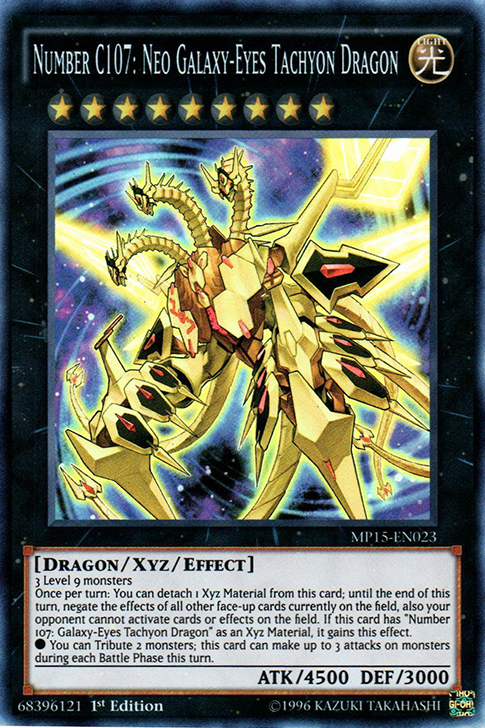 Number C107: Neo Galaxy-Eyes Tachyon Dragon [MP15-EN023] Super Rare | Arkham Games and Comics