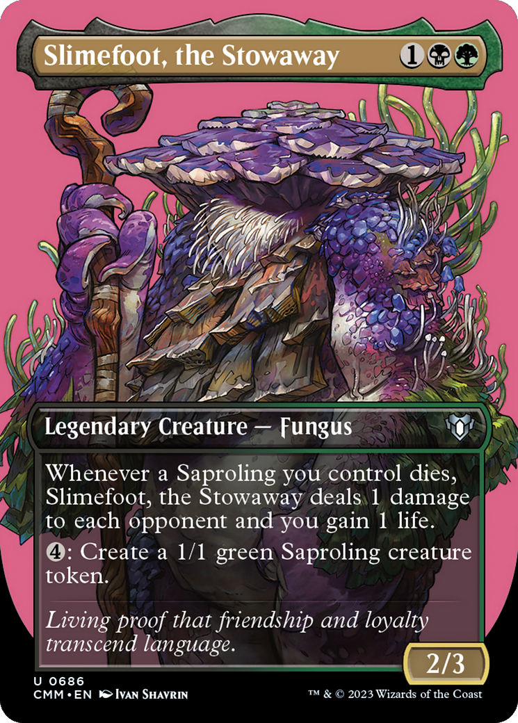 Slimefoot, the Stowaway (Borderless Profile) [Commander Masters] | Arkham Games and Comics