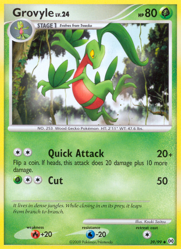 Grovyle (39/99) [Platinum: Arceus] | Arkham Games and Comics