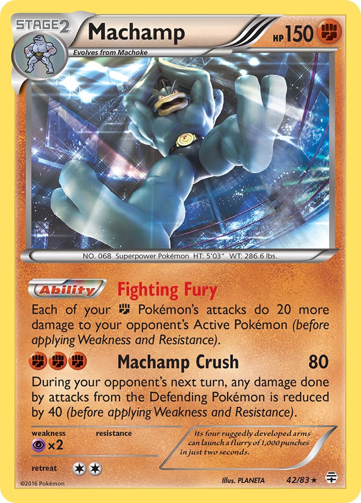 Machamp (42/83) (Theme Deck Exclusive) [XY: Furious Fists] | Arkham Games and Comics