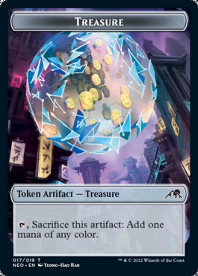 Treasure Token [Kamigawa: Neon Dynasty Tokens] | Arkham Games and Comics