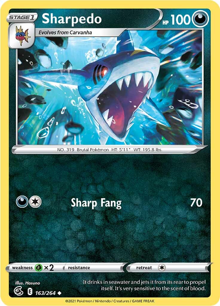 Sharpedo (163/264) [Sword & Shield: Fusion Strike] | Arkham Games and Comics