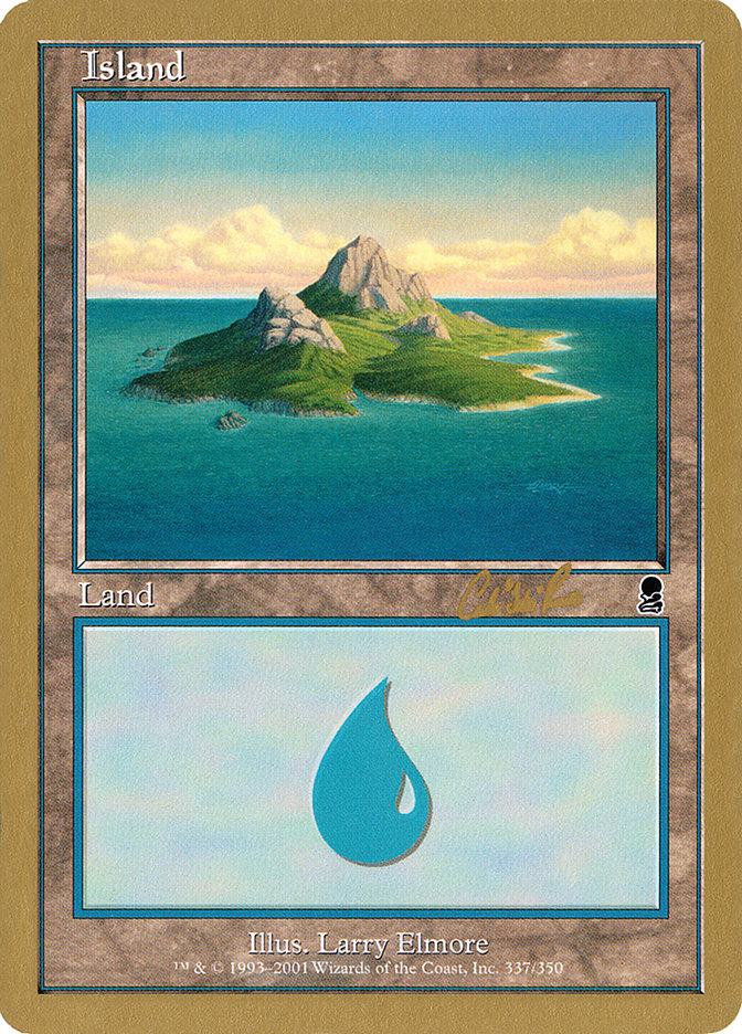 Island (cr337a) (Carlos Romao) [World Championship Decks 2002] | Arkham Games and Comics