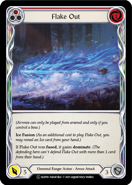 Flake Out (Red) [U-ELE056] (Tales of Aria Unlimited)  Unlimited Rainbow Foil | Arkham Games and Comics