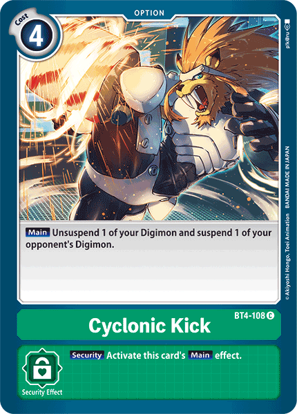 Cyclonic Kick [BT4-108] [Great Legend] | Arkham Games and Comics