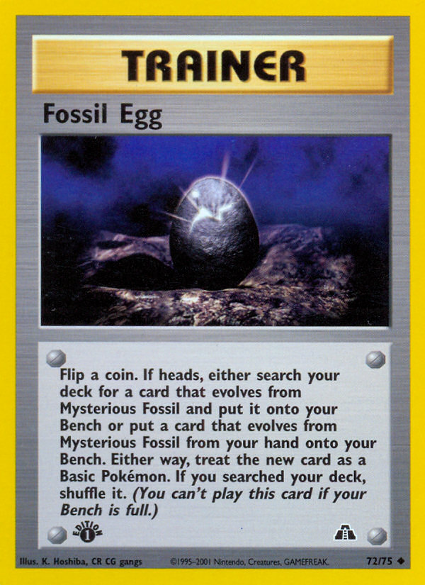 Fossil Egg (72/75) [Neo Discovery 1st Edition] | Arkham Games and Comics