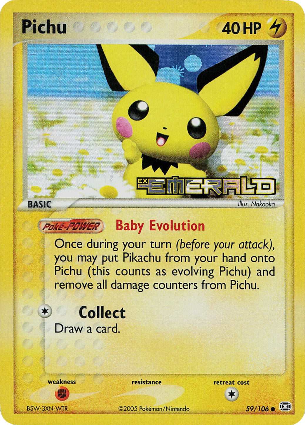 Pichu (59/106) (Stamped) [EX: Emerald] | Arkham Games and Comics