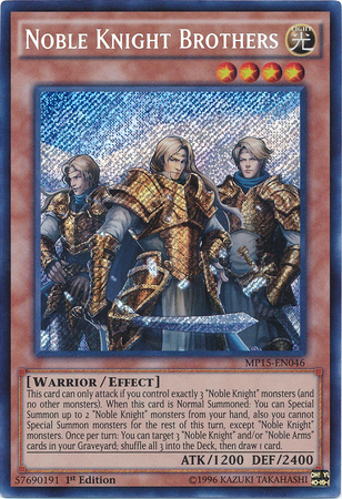 Noble Knight Brothers [MP15-EN046] Secret Rare | Arkham Games and Comics