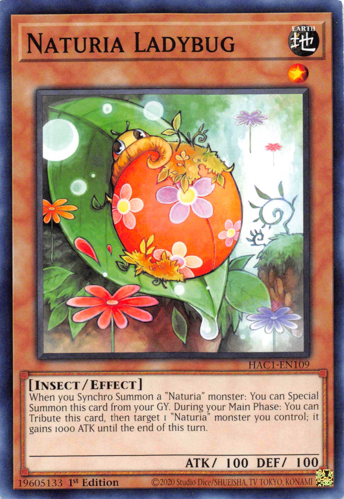 Naturia Ladybug (Duel Terminal) [HAC1-EN109] Parallel Rare | Arkham Games and Comics