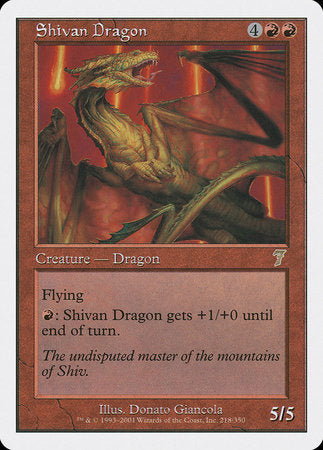 Shivan Dragon [Seventh Edition] | Arkham Games and Comics