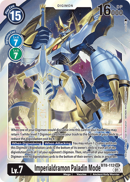 Imperialdramon: Paladin Mode [BT8-112] [New Awakening] | Arkham Games and Comics