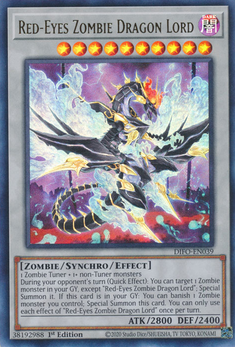 Red-Eyes Zombie Dragon Lord [DIFO-EN039] Ultra Rare | Arkham Games and Comics