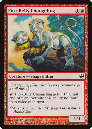 Fire-Belly Changeling [Duel Decks: Knights vs. Dragons] | Arkham Games and Comics