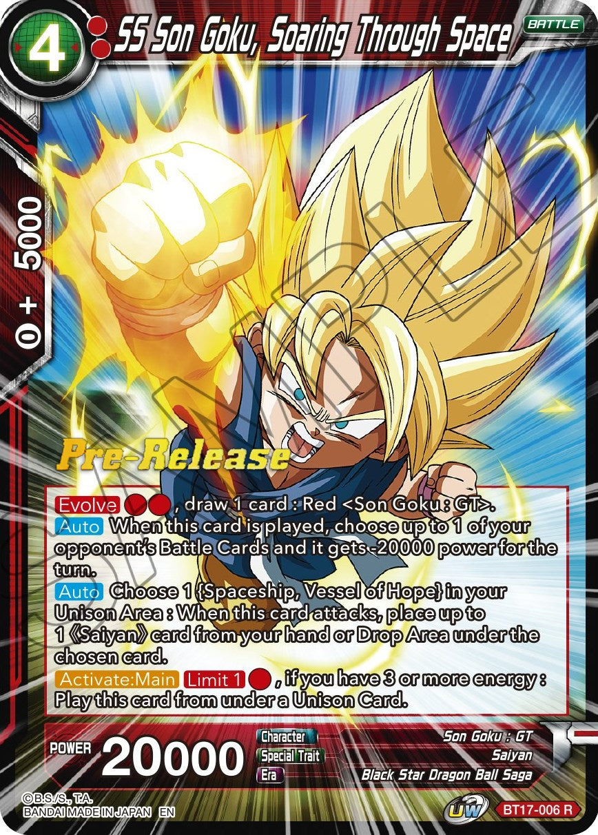 SS Son Goku, Soaring Through Space (BT17-006) [Ultimate Squad Prerelease Promos] | Arkham Games and Comics