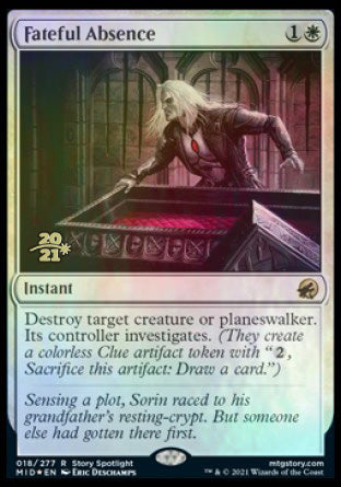 Fateful Absence [Innistrad: Midnight Hunt Prerelease Promos] | Arkham Games and Comics