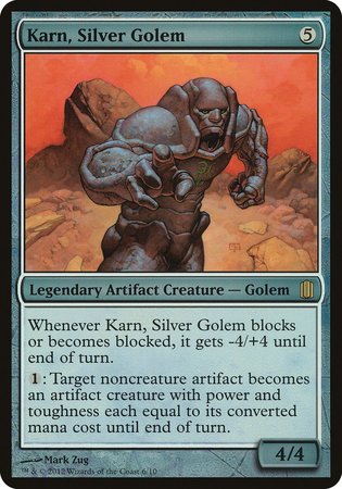 Karn, Silver Golem (Commander's Arsenal) [Commander's Arsenal Oversized] | Arkham Games and Comics