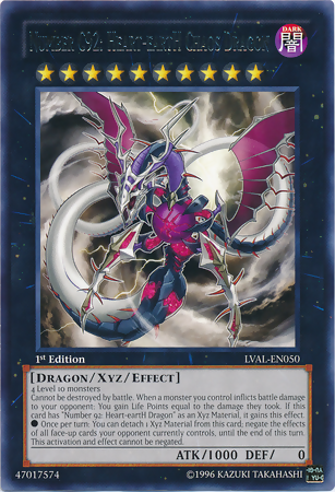 Number C92: Heart-eartH Chaos Dragon [LVAL-EN050] Rare | Arkham Games and Comics