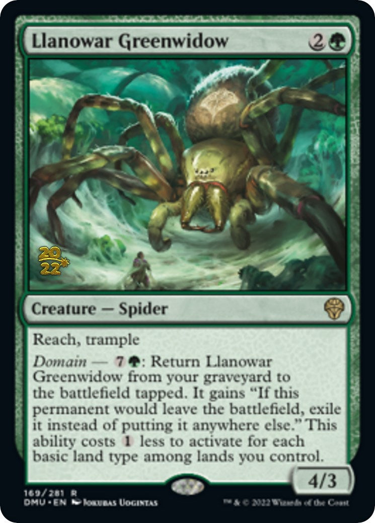 Llanowar Greenwidow [Dominaria United Prerelease Promos] | Arkham Games and Comics