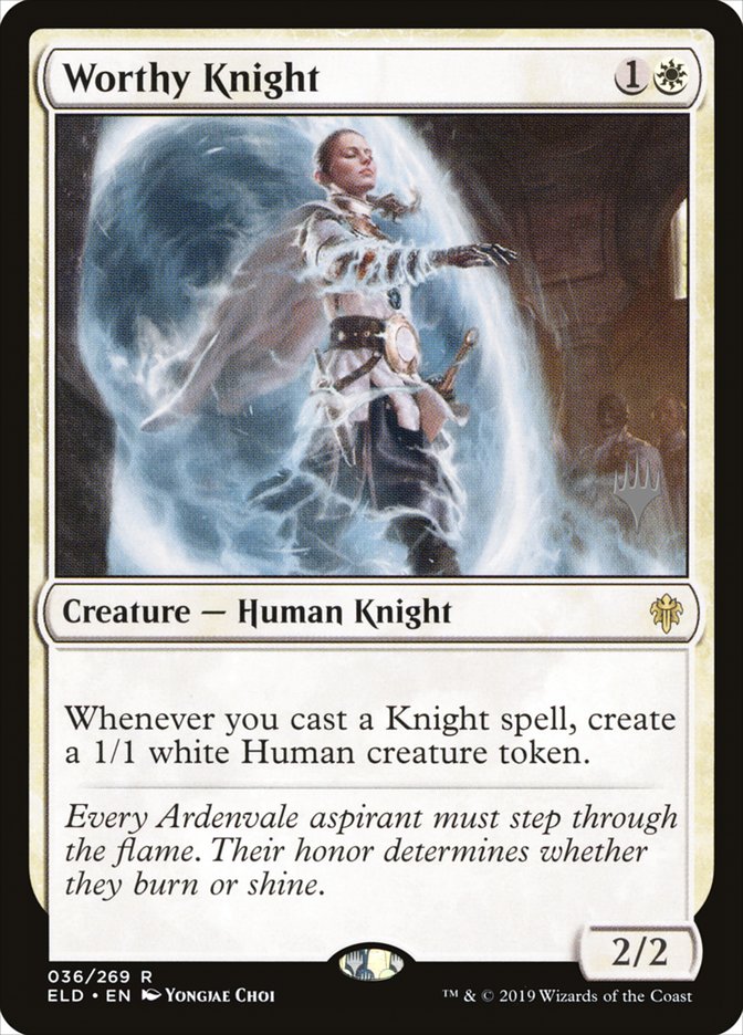 Worthy Knight (Promo Pack) [Throne of Eldraine Promos] | Arkham Games and Comics