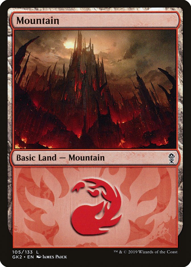 Mountain (105) [Ravnica Allegiance Guild Kit] | Arkham Games and Comics