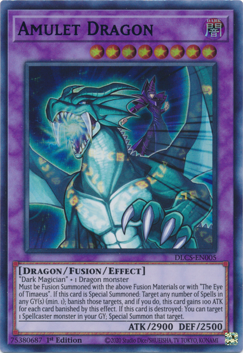 Amulet Dragon (Blue) [DLCS-EN005] Ultra Rare | Arkham Games and Comics