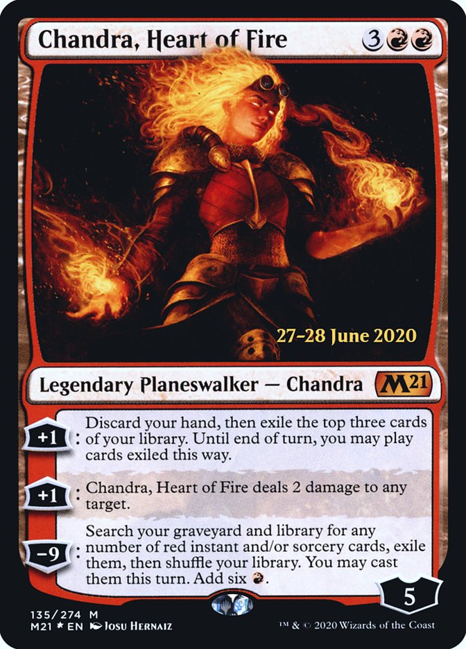 Chandra, Heart of Fire  [Core Set 2021 Prerelease Promos] | Arkham Games and Comics