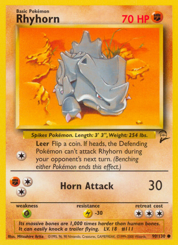 Rhyhorn (90/130) [Base Set 2] | Arkham Games and Comics