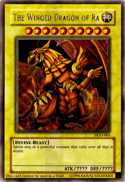 The Winged Dragon of Ra [DOD-001] Prismatic Secret Rare | Arkham Games and Comics