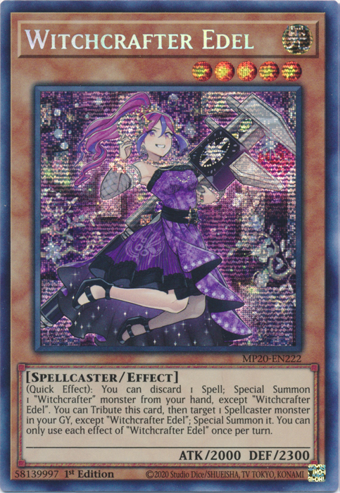 Witchcrafter Edel [MP20-EN222] Prismatic Secret Rare | Arkham Games and Comics