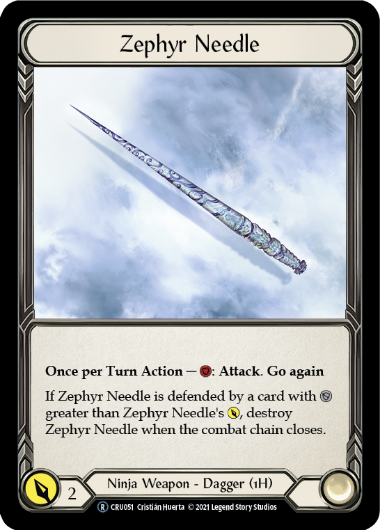 Zephyr Needle [U-CRU051] (Crucible of War Unlimited)  Unlimited Rainbow Foil | Arkham Games and Comics