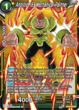 Android 16, Mechanical Partner (Rare) [BT13-113] | Arkham Games and Comics