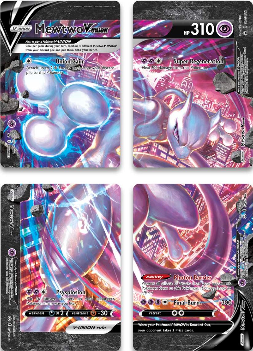 Mewtwo V-Union (Set of 4) [Sword & Shield: Black Star Promos] | Arkham Games and Comics