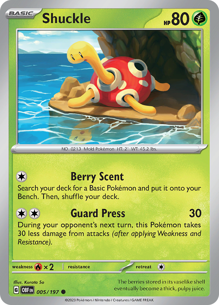 Shuckle (005/197) [Scarlet & Violet: Obsidian Flames] | Arkham Games and Comics