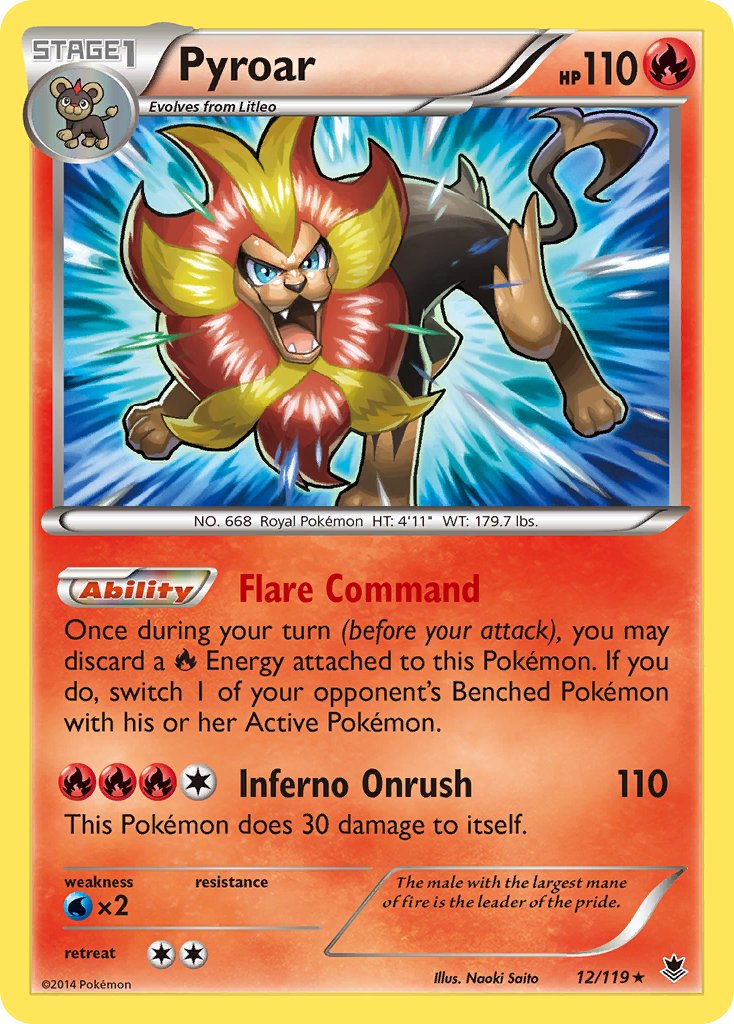 Pyroar (12/119) (Theme Deck Exclusive) [XY: Phantom Forces] | Arkham Games and Comics