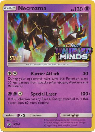 Necrozma (SM204) (Staff Prerelease Promo) [Sun & Moon: Black Star Promos] | Arkham Games and Comics