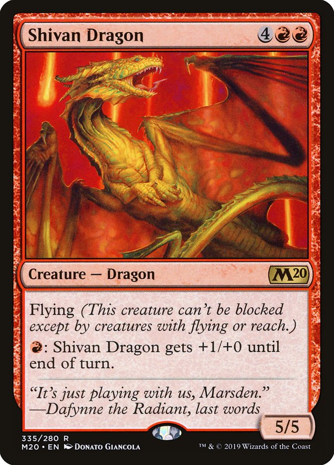 Shivan Dragon [Core Set 2020] | Arkham Games and Comics