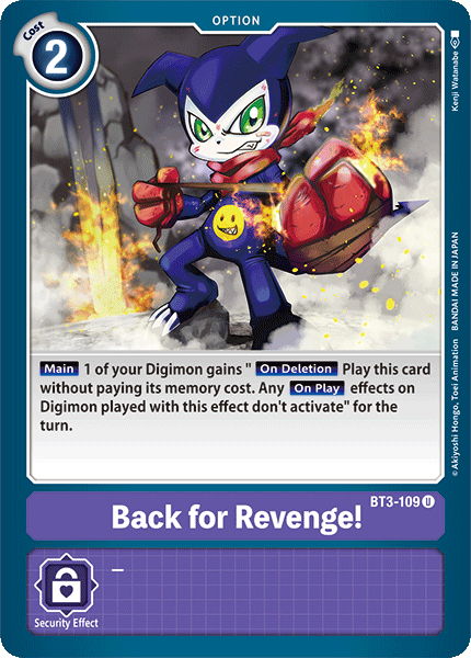 Back for Revenge! [BT3-109] [Release Special Booster Ver.1.0] | Arkham Games and Comics