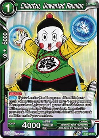 Chiaotzu, Unwanted Reunion (EB1-28) [Battle Evolution Booster] | Arkham Games and Comics