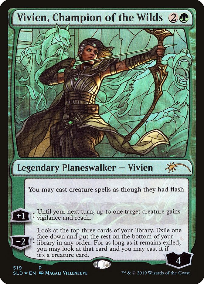 Vivien, Champion of the Wilds (Stained Glass) [Secret Lair Drop Promos] | Arkham Games and Comics