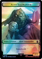 Alien // Alien Salamander Double-Sided Token (Surge Foil) [Doctor Who Tokens] | Arkham Games and Comics