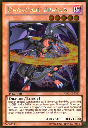 Darkflare Dragon [PGLD-EN040] Gold Rare | Arkham Games and Comics