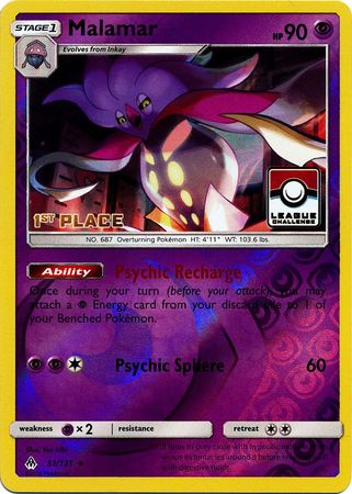 Malamar (51/131) (League Promo 1st Place) [Sun & Moon: Forbidden Light] | Arkham Games and Comics