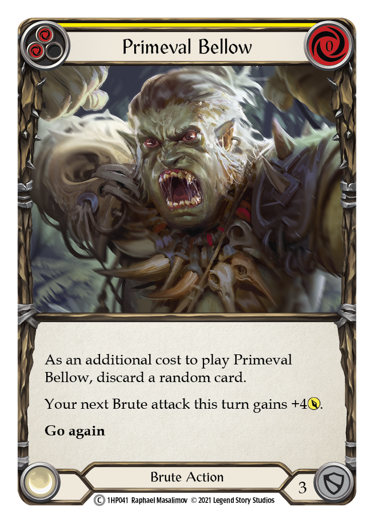 Primeval Bellow (Yellow) [1HP041] (History Pack 1) | Arkham Games and Comics