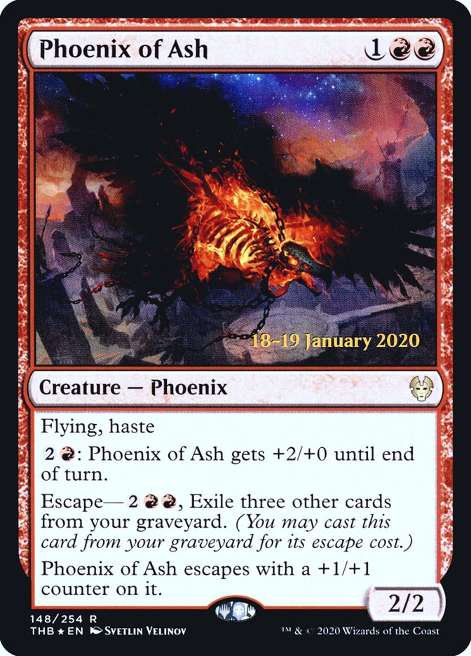 Phoenix of Ash [Theros Beyond Death Prerelease Promos] | Arkham Games and Comics