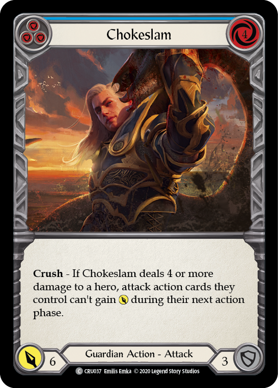 Chokeslam (Blue) [CRU037] (Crucible of War)  1st Edition Normal | Arkham Games and Comics