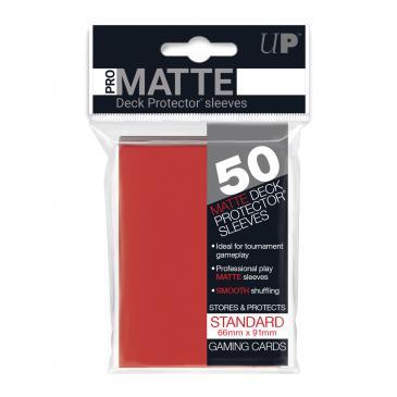 50ct Pro-Matte Red Standard Deck Protectors | Arkham Games and Comics